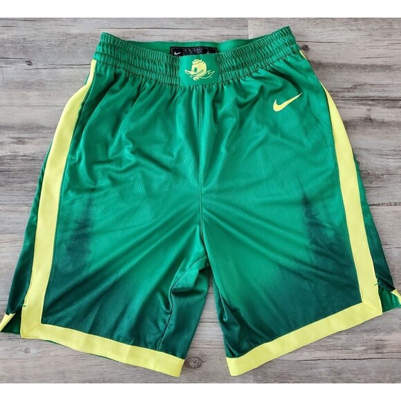 Nike Other - Nike Elite Oregon Ducks Mens Game Shorts Sz L Green/Yellow Drifit 8" Inseam